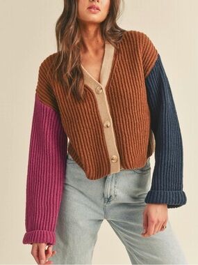 &merci Talon Color Block Cardigan